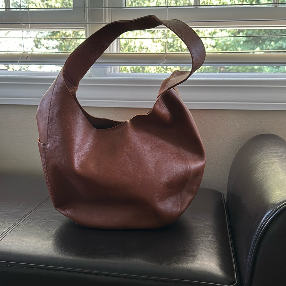 Madewell whiskey brown satchel